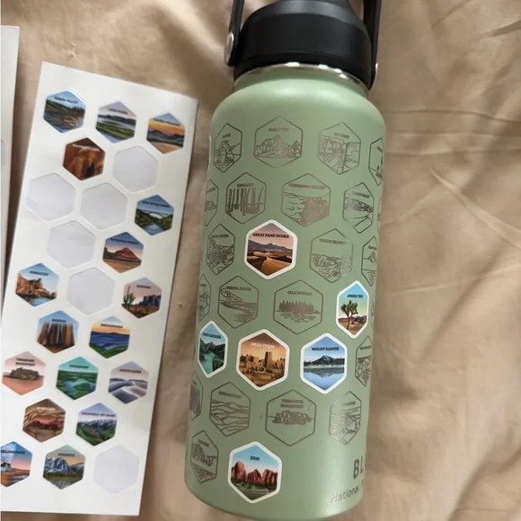 Blue Trail National Parks Water Bottle With Stickers - Picture 5 of 7